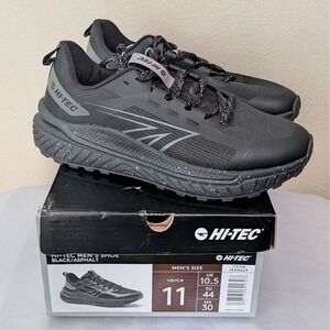 New Hi-Tec Men's Casual Lace-Up Shoes Black Asphalt Size 11